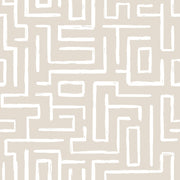 Beige Line Pattern Wallpaper