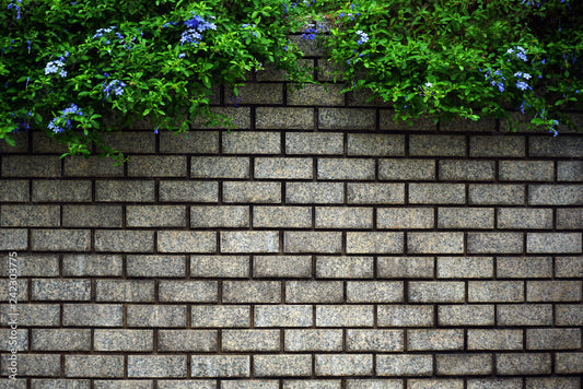 Blooming Garden Brick Wallpaper