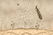 Brown Tapestry Chinoiserie Wallpaper