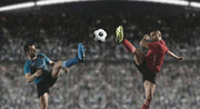 Two football player man in action Customised Wallpaper for wall