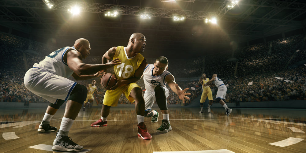 Basketball players on big professional Customised Wallpaper for wall