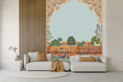 Teal traditional pattern