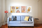 Abstract Foliage Line Art, Set of 4