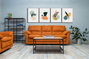 Boho Leaf Wall Art, Set Of 4