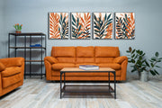 Overlapping Leaf Silhouettes Wall Art, Set Of 4