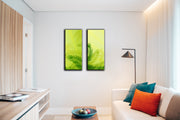 Shades Of Green Palm Leaf Wall Art, Set Of 2
