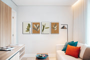 Minimal Boho Leaf Wall Art, Set Of 4