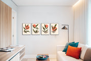 Abstract Set Of Leaves Art, Set Of 4