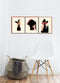 Abstract Boho Black Impression Wall Art, Set Of 3