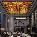 Red And Gold Decorated Ceiling Wallpaper