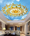 Golden Round Design Sky Ceiling Wallpaper