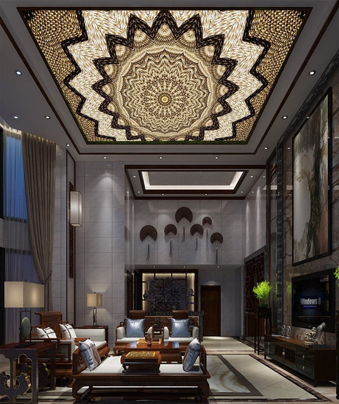 Mandala Art Ceiling Wallpaper