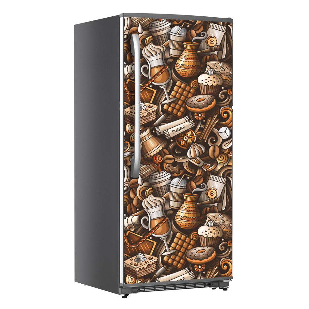 Donut Jar Art Self Adhesive Sticker For Refrigerator