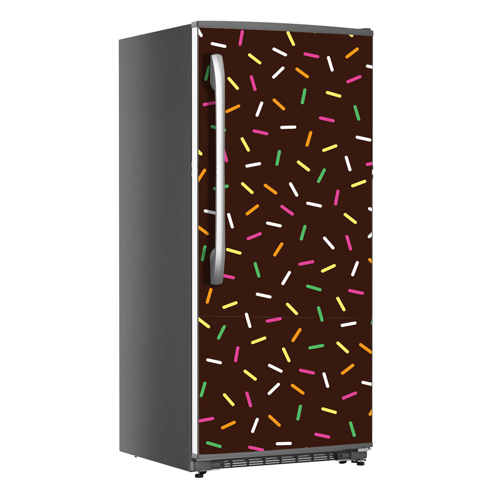 Candy Sticks On Brown Self Adhesive Sticker For Refrigerator
