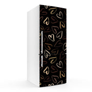 Heart On Black Art Self Adhesive Sticker For Refrigerator