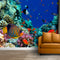Undersea dolphin fishes plants wallpaper