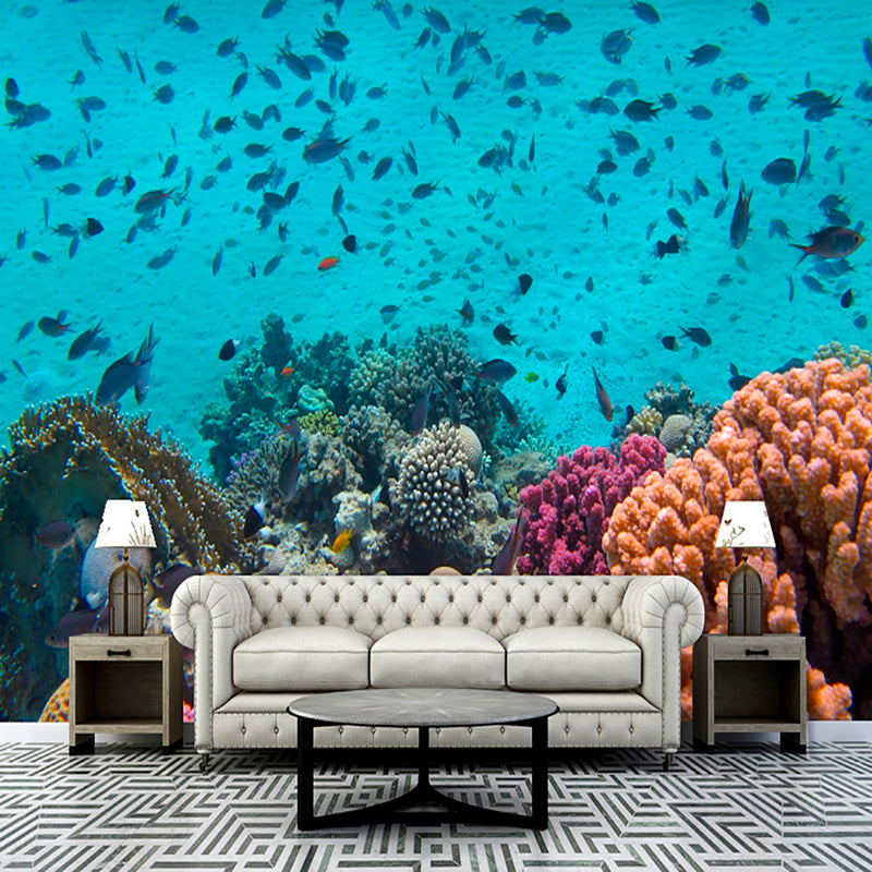 Tropical Fishes On Coral Reef Sea wallpaper