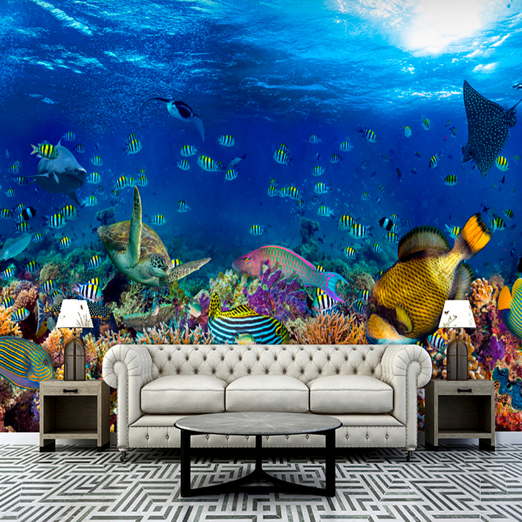 Nimo fish undersea plant stone wallpaper โ Myindianthings