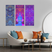 Psychedelic Buddha Peace, Set Of 3