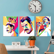 Queen Freddie Pop Art, Set Of 3