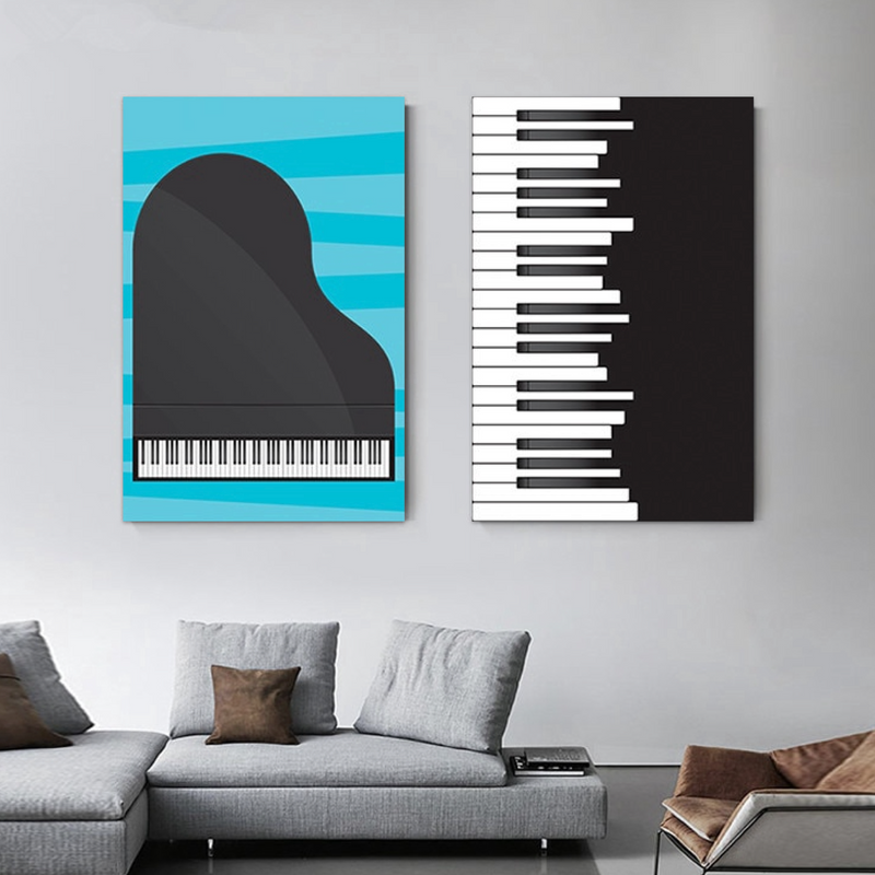 Music On Piano Wall Art, Set Of 2