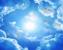 Birds in the clouds Ceiling Wallpaper