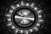 Traditional Clock Ceiling Wallpaper