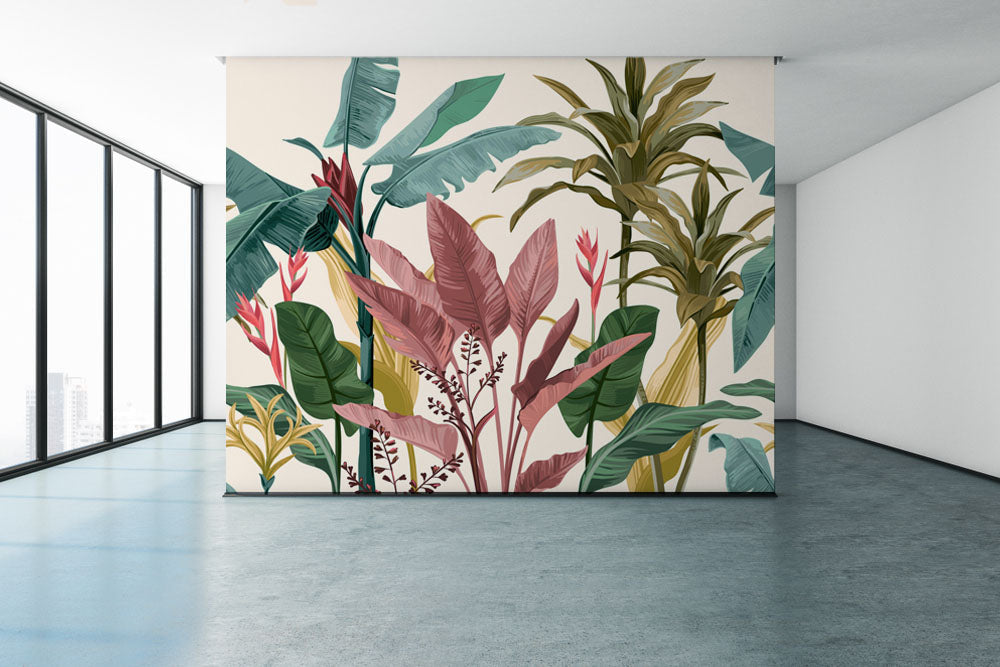 Tropical Vintage Wallpaper Mural Unchartered  Cara Saven