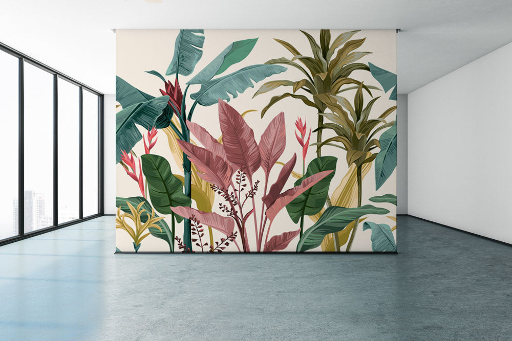 Amazoncom MareWallArt Vintage Tropical Wallpaper  Landscape Wall Mural  Scene Wallpaper Nature Landscape Wall Mural  Handmade Products