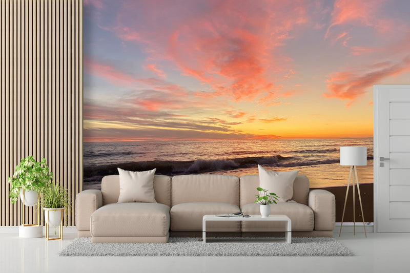 Beach Landscape Sunset 3D Wallpaper