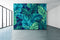 Shades of Blue and Green Tropical Wallpaper