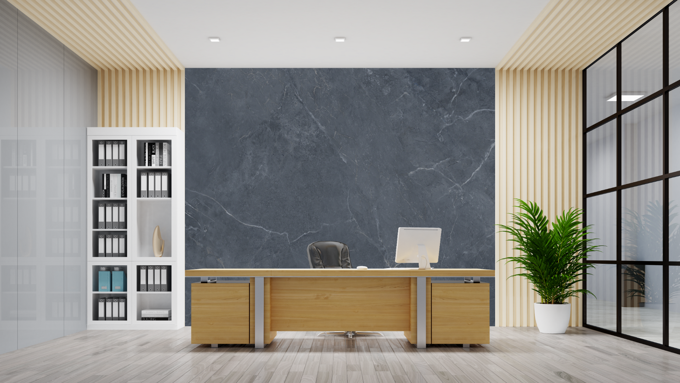 Dark Grey Marble Effect Wallpaper