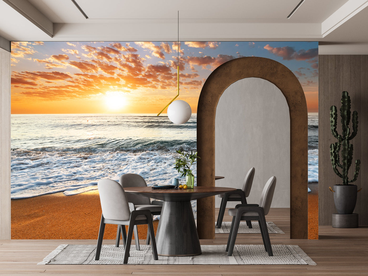 Waves Beach Customised Wallpaper