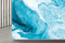 Ocean Blue Marble Effect Wallpaper