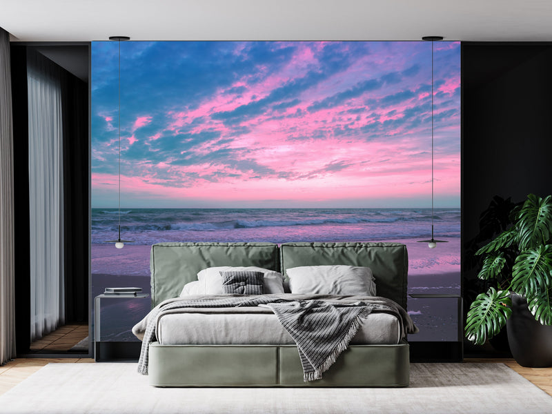 Pink Ocean Sky Wallpaper