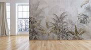 Silver Tropical Wallpaper