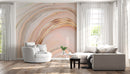 Pink Gold Marble Effect Wallpaper