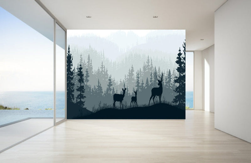 Black Shadow Deer Wallpaper