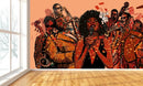Artists Singing Orange Wallpaper