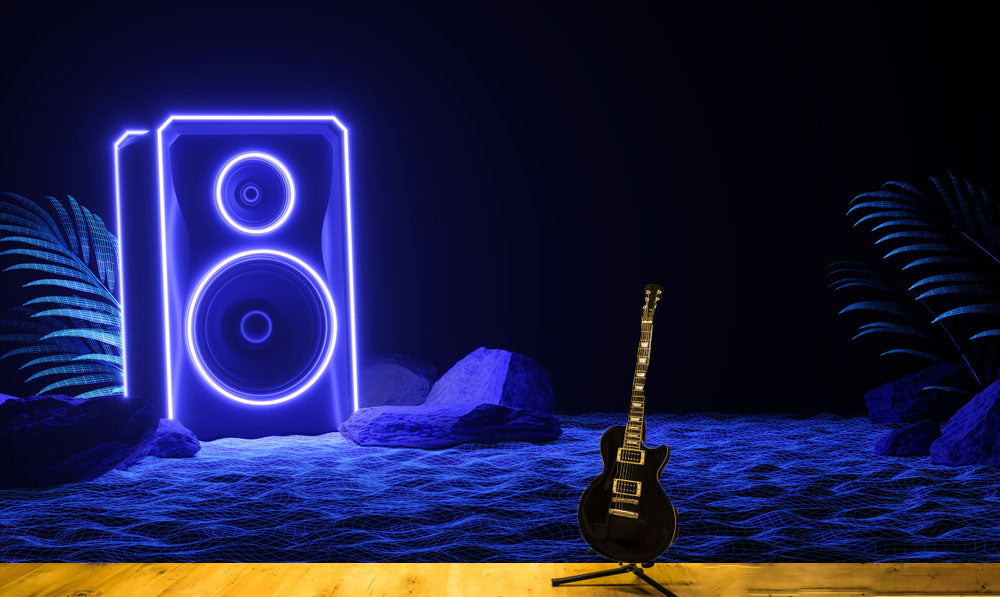 Neon Sound Speaker Wallpaper