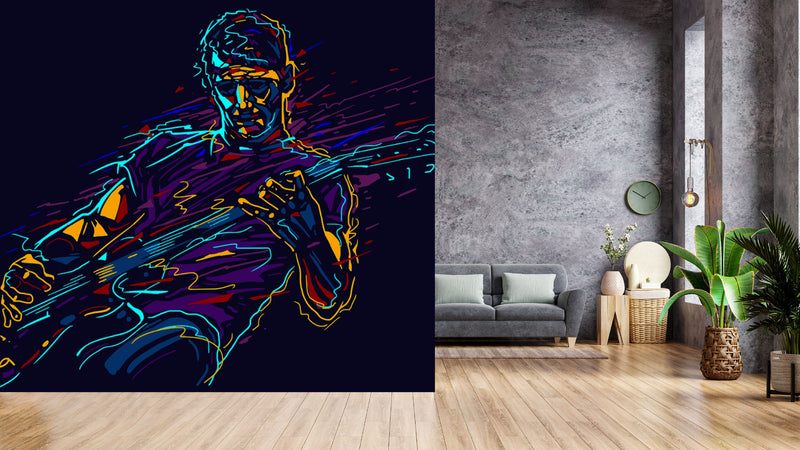 Artist Playing Guitar Wallpaper