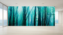 Blue Trees Forest Wallpaper