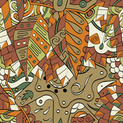 Retro leaf Wallpaper