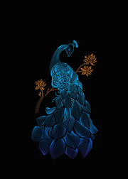 Sitting Peacock Sticker