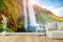 Customize Beautiful Waterfall In The Shine Of Sun Wallpaper