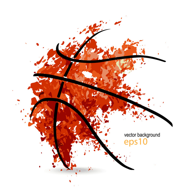 Painted Basketball Sticker