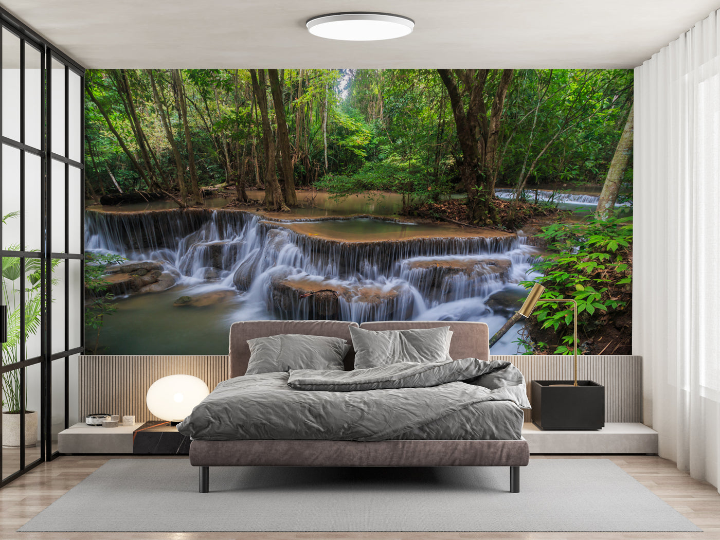 Customize Beautiful River And Mountain Wallpaper