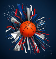 Basketball Striped Sticker