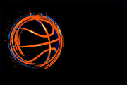 Basketball Glitter Stikcer