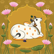 Lotus Cow Wardrobe Sticker